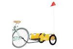Vidaxl Bike Trailer Yellow Oxford Fabric And Iron Vidaxl Bike Trailer Yellow Oxford Fabric And Iron