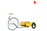 Vidaxl Bike Trailer Yellow Oxford Fabric And Iron Vidaxl Bike Trailer Yellow Oxford Fabric And Iron
