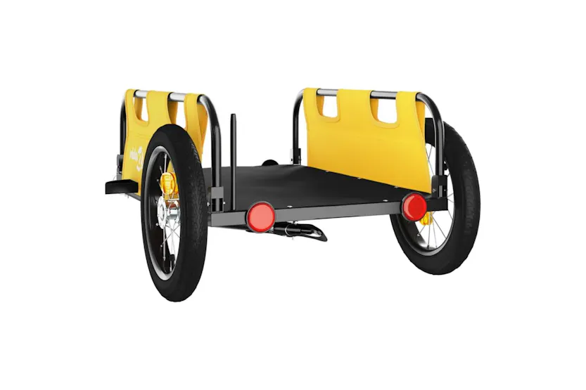 Vidaxl Bike Trailer Yellow Oxford Fabric And Iron Vidaxl Bike Trailer Yellow Oxford Fabric And Iron