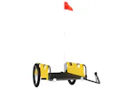 Vidaxl Bike Trailer Yellow Oxford Fabric And Iron Vidaxl Bike Trailer Yellow Oxford Fabric And Iron