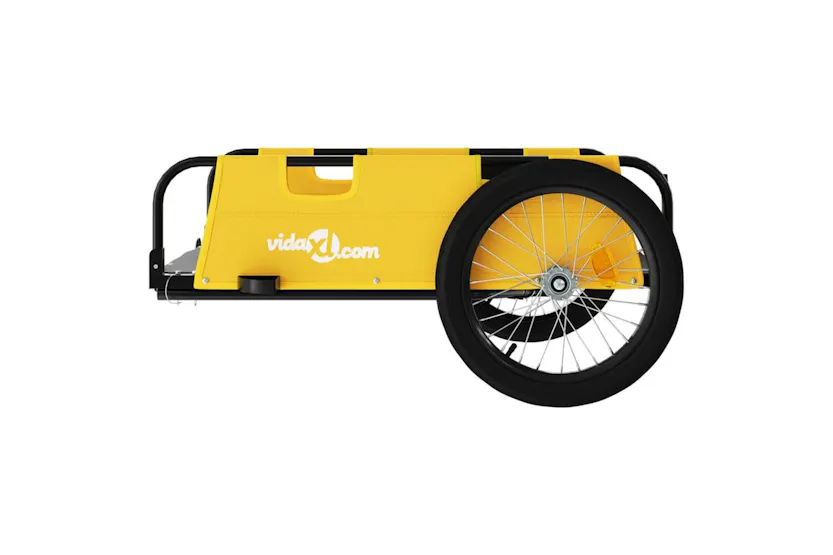 Vidaxl Bike Trailer Yellow Oxford Fabric And Iron Vidaxl Bike Trailer Yellow Oxford Fabric And Iron
