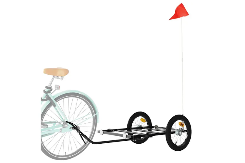 Vidaxl Bike Trailer Black 126x63x34 Cm Iron Vidaxl Bike Trailer Black 126x63x34 Cm Iron