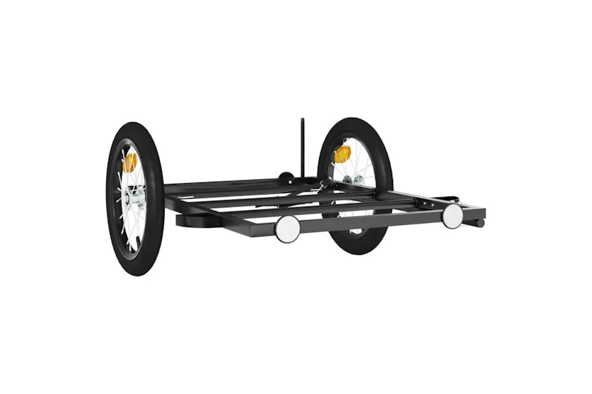 Vidaxl Bike Trailer Black 126x63x34 Cm Iron Vidaxl Bike Trailer Black 126x63x34 Cm Iron