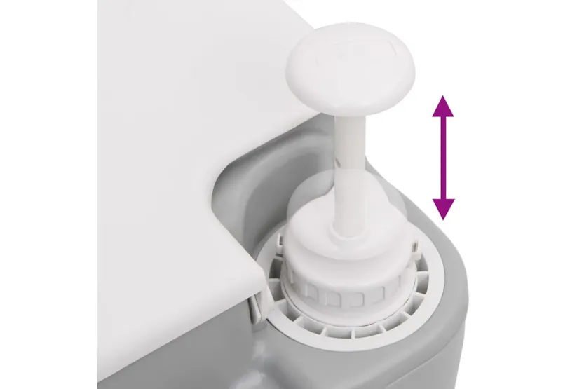 Vidaxl Portable Camping Toilet Grey And White 10+10 L Hdpe Vidaxl Portable Camping Toilet Grey And White 10+10 L Hdpe