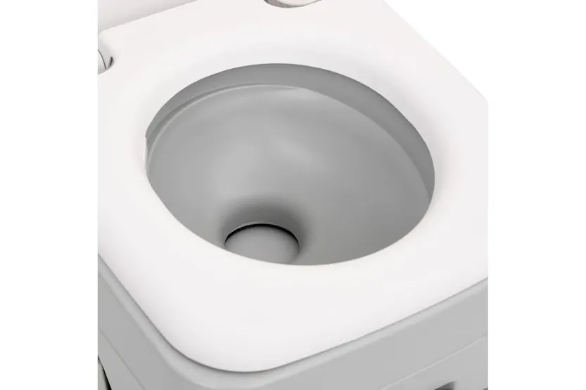 Vidaxl Portable Camping Toilet Grey And White 10+10 L Hdpe Vidaxl Portable Camping Toilet Grey And White 10+10 L Hdpe