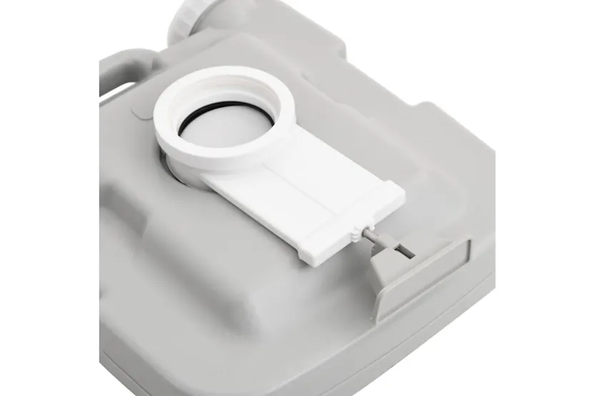 Vidaxl Portable Camping Toilet Grey And White 10+10 L Hdpe Vidaxl Portable Camping Toilet Grey And White 10+10 L Hdpe