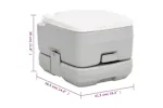 Vidaxl Portable Camping Toilet Grey And White 10+10 L Hdpe Vidaxl Portable Camping Toilet Grey And White 10+10 L Hdpe