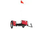 Vidaxl Bike Trailer Red Oxford Fabric And Iron Vidaxl Bike Trailer Red Oxford Fabric And Iron