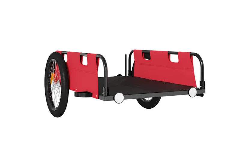 Vidaxl Bike Trailer Red Oxford Fabric And Iron Vidaxl Bike Trailer Red Oxford Fabric And Iron