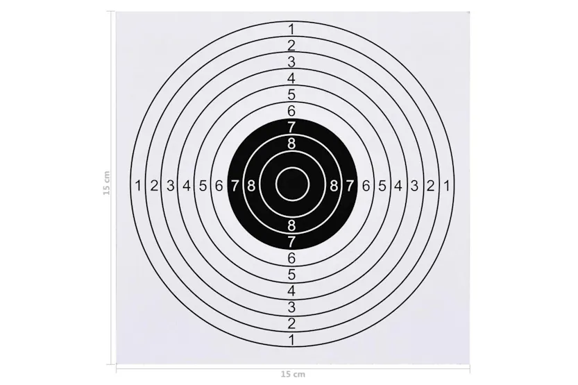 Vidaxl 100 Pcs Shooting Paper Targets 15x15 Cm Vidaxl 100 Pcs Shooting Paper Targets 15x15 Cm