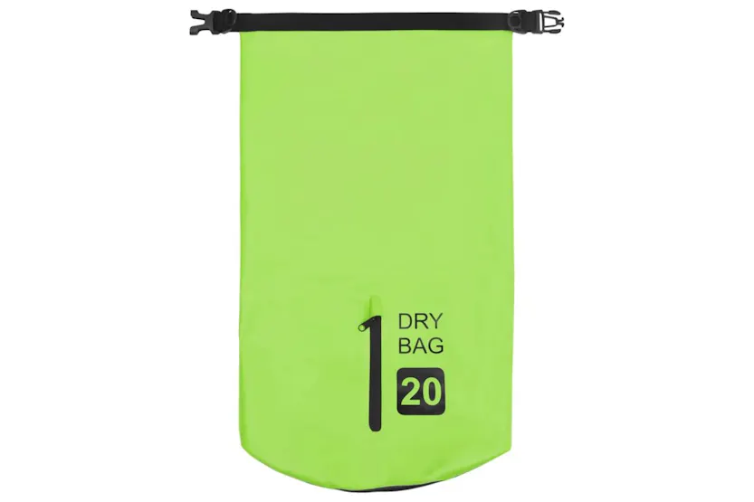 Vidaxl Dry Bag With Zipper Green 20 L Pvc Vidaxl Dry Bag With Zipper Green 20 L Pvc