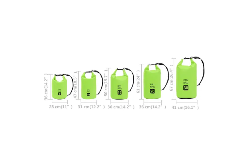 Vidaxl Dry Bag Green 10 L Pvc Vidaxl Dry Bag Green 10 L Pvc