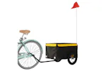 Vidaxl Bike Trailer Black And Yellow 30 Kg Iron Vidaxl Bike Trailer Black And Yellow 30 Kg Iron