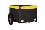 Vidaxl Bike Trailer Black And Yellow 30 Kg Iron Vidaxl Bike Trailer Black And Yellow 30 Kg Iron