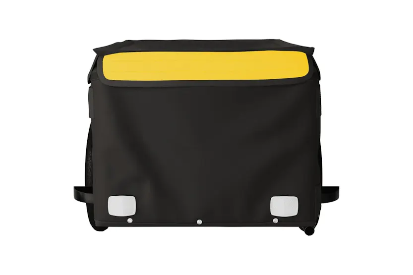 Vidaxl Bike Trailer Black And Yellow 30 Kg Iron Vidaxl Bike Trailer Black And Yellow 30 Kg Iron