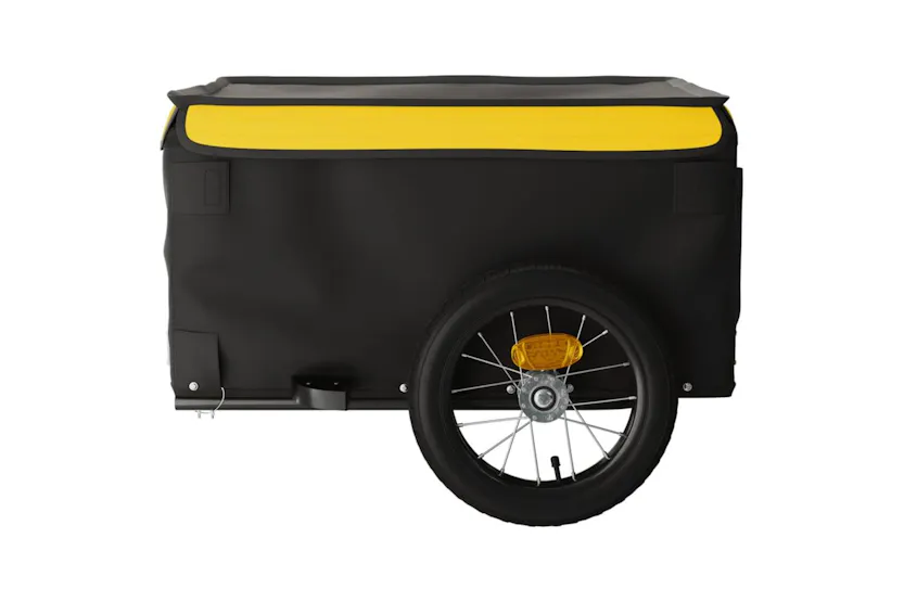 Vidaxl Bike Trailer Black And Yellow 30 Kg Iron Vidaxl Bike Trailer Black And Yellow 30 Kg Iron