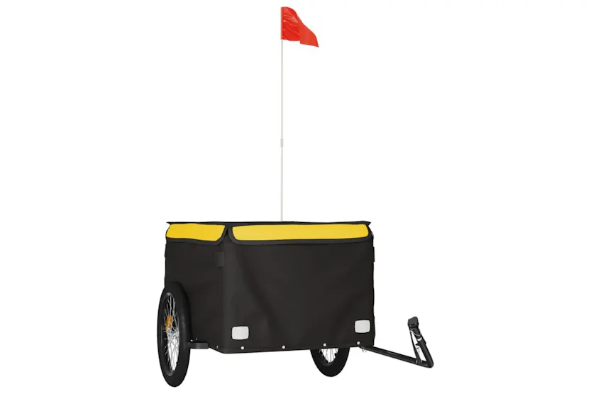 Vidaxl Bike Trailer Black And Yellow 45 Kg Iron Vidaxl Bike Trailer Black And Yellow 45 Kg Iron