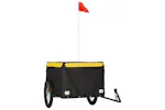 Vidaxl Bike Trailer Black And Yellow 45 Kg Iron Vidaxl Bike Trailer Black And Yellow 45 Kg Iron