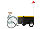 Vidaxl Bike Trailer Black And Yellow 45 Kg Iron Vidaxl Bike Trailer Black And Yellow 45 Kg Iron