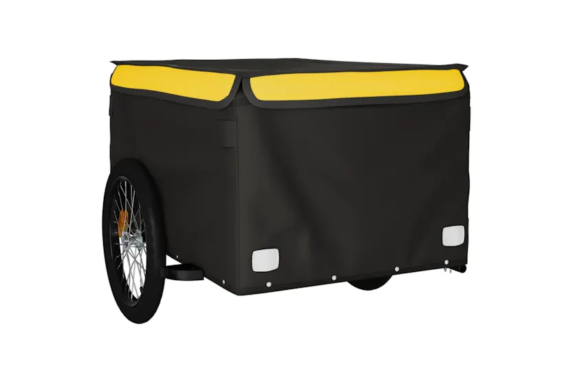 Vidaxl Bike Trailer Black And Yellow 45 Kg Iron Vidaxl Bike Trailer Black And Yellow 45 Kg Iron