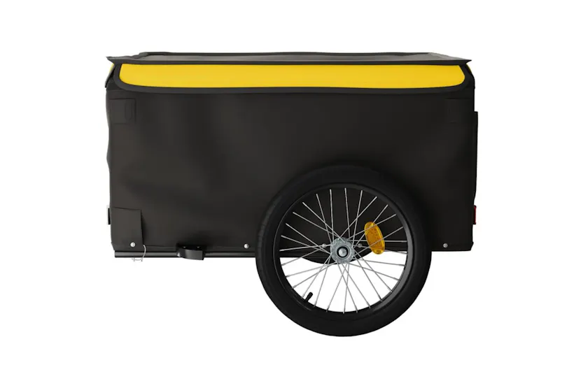 Vidaxl Bike Trailer Black And Yellow 45 Kg Iron Vidaxl Bike Trailer Black And Yellow 45 Kg Iron