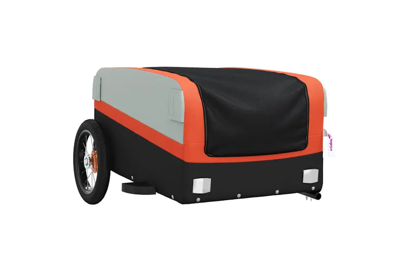 Vidaxl Bike Trailer Black And Orange 30 Kg Iron Vidaxl Bike Trailer Black And Orange 30 Kg Iron
