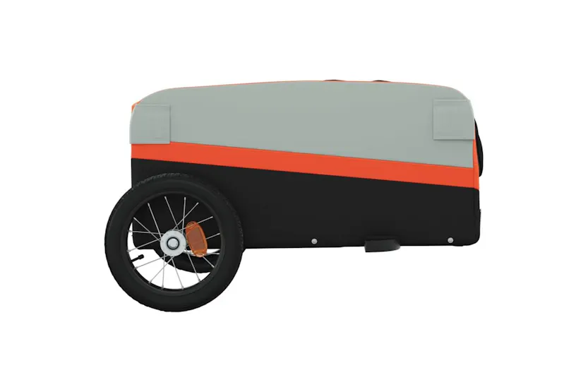 Vidaxl Bike Trailer Black And Orange 30 Kg Iron Vidaxl Bike Trailer Black And Orange 30 Kg Iron