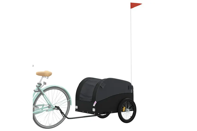 Vidaxl Bike Trailer Black 45 Kg Iron Vidaxl Bike Trailer Black 45 Kg Iron
