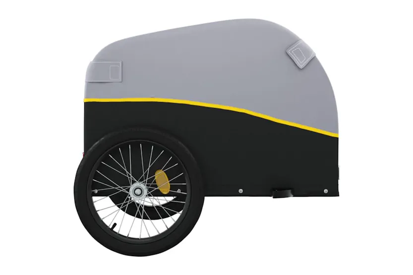 Vidaxl Bike Trailer Black And Yellow 45 Kg Iron Vidaxl Bike Trailer Black And Yellow 45 Kg Iron