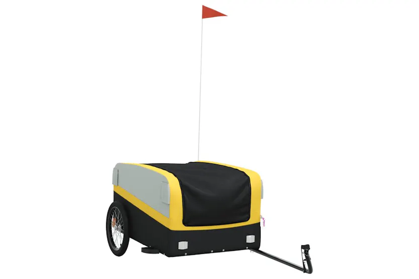 Vidaxl Bike Trailer Black And Yellow 45 Kg Iron Vidaxl Bike Trailer Black And Yellow 45 Kg Iron