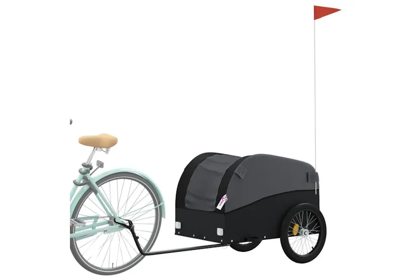 Vidaxl Bike Trailer Black 45 Kg Iron Vidaxl Bike Trailer Black 45 Kg Iron