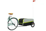 Vidaxl Bike Trailer Black And Green 45 Kg Iron Vidaxl Bike Trailer Black And Green 45 Kg Iron