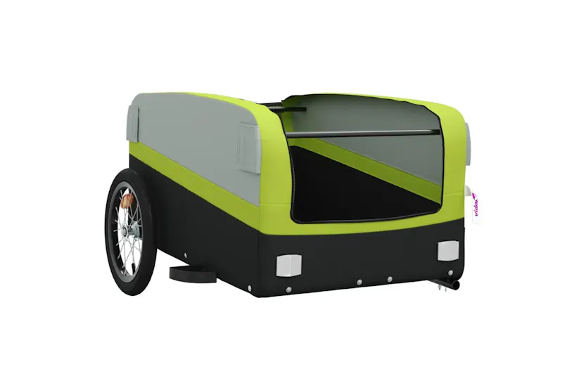 Vidaxl Bike Trailer Black And Green 45 Kg Iron Vidaxl Bike Trailer Black And Green 45 Kg Iron