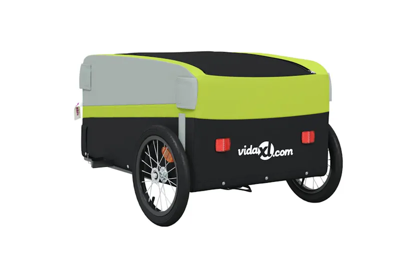 Vidaxl Bike Trailer Black And Green 45 Kg Iron Vidaxl Bike Trailer Black And Green 45 Kg Iron