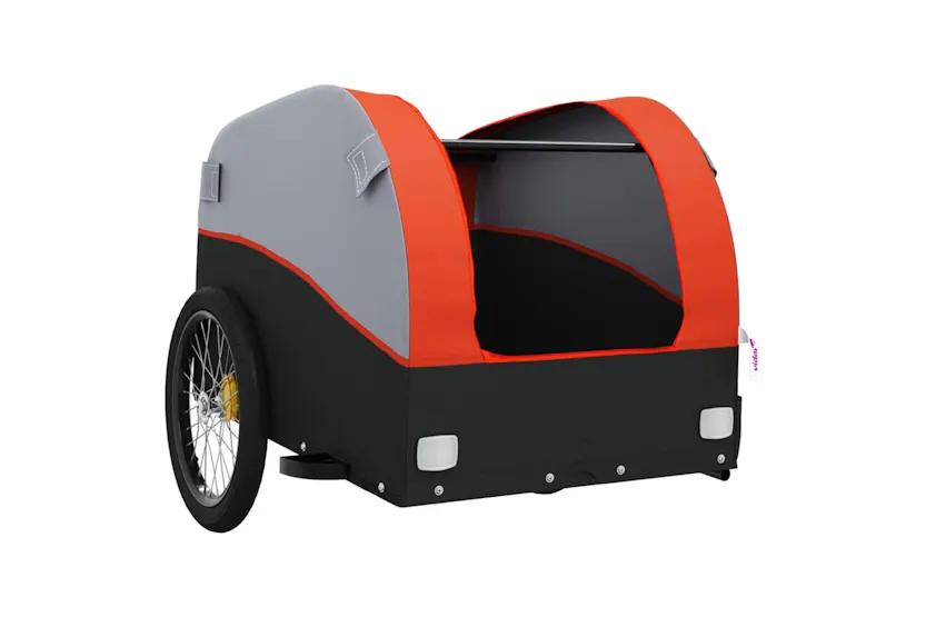 Vidaxl Bike Trailer Black And Orange 30 Kg Iron Vidaxl Bike Trailer Black And Orange 30 Kg Iron