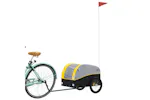 Vidaxl Bike Trailer Black And Yellow 30 Kg Iron Vidaxl Bike Trailer Black And Yellow 30 Kg Iron