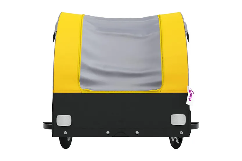 Vidaxl Bike Trailer Black And Yellow 30 Kg Iron Vidaxl Bike Trailer Black And Yellow 30 Kg Iron