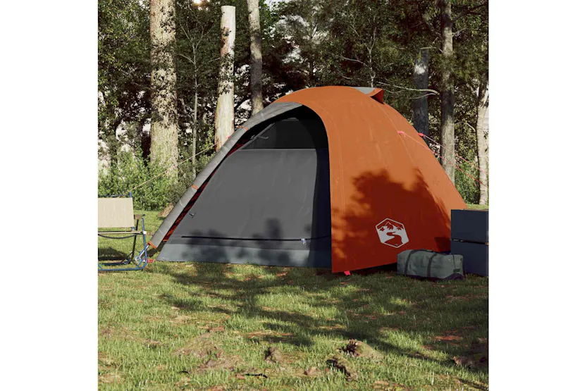 Vidaxl Camping Tent Dome 4-person Grey And Orange Waterproof Vidaxl Camping Tent Dome 4-person Grey And Orange Waterproof