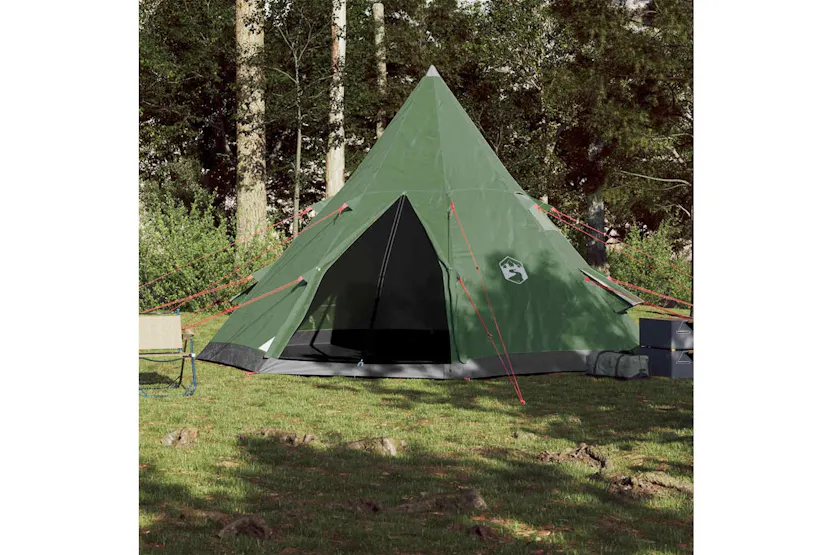Vidaxl Camping Tent Tipi 4-person Green Waterproof Vidaxl Camping Tent Tipi 4-person Green Waterproof