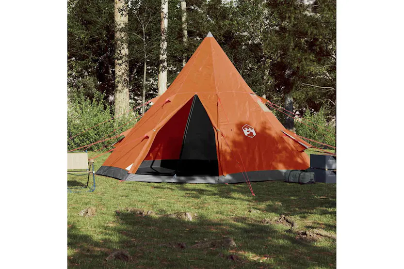 Vidaxl Camping Tent Tipi 4-person Orange Waterproof Vidaxl Camping Tent Tipi 4-person Orange Waterproof