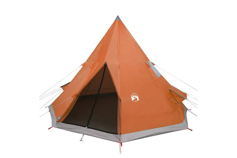 Vidaxl Camping Tent Tipi 4-person Orange Waterproof Vidaxl Camping Tent Tipi 4-person Orange Waterproof