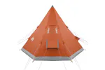 Vidaxl Camping Tent Tipi 4-person Orange Waterproof Vidaxl Camping Tent Tipi 4-person Orange Waterproof