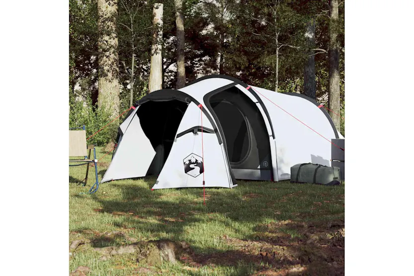 Vidaxl Camping Tent Tunnel 2-person White Blackout Fabric Waterproof Vidaxl Camping Tent Tunnel 2-person White Blackout Fabric Waterproof