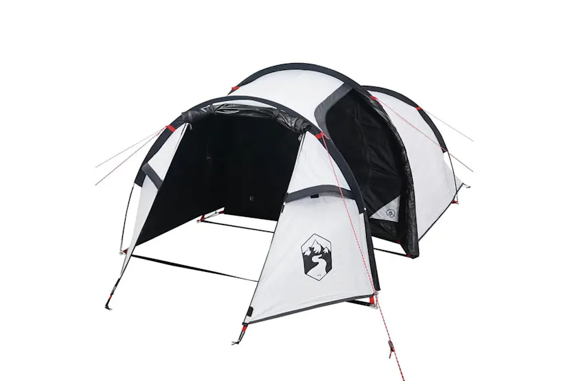 Vidaxl Camping Tent Tunnel 2-person White Blackout Fabric Waterproof Vidaxl Camping Tent Tunnel 2-person White Blackout Fabric Waterproof