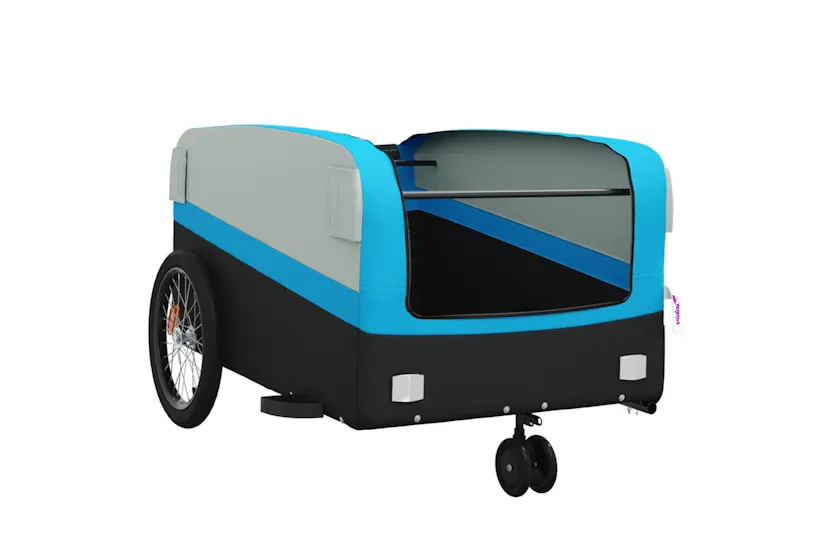 Vidaxl Bike Trailer Black And Blue 45 Kg Iron Vidaxl Bike Trailer Black And Blue 45 Kg Iron