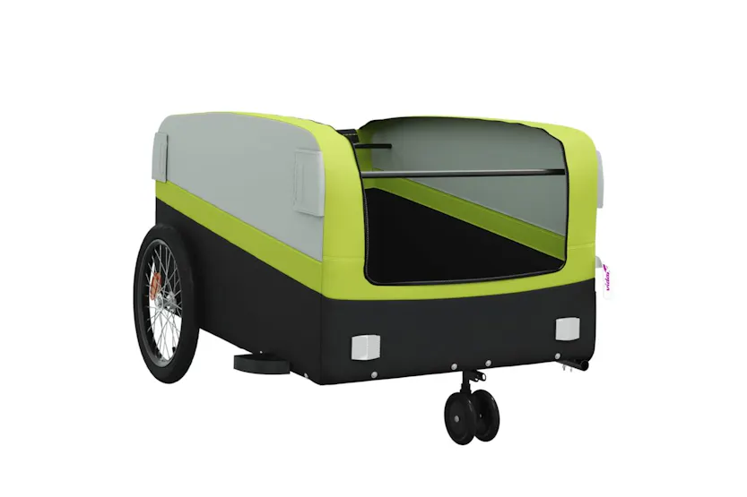 Vidaxl Bike Trailer Black And Green 45 Kg Iron Vidaxl Bike Trailer Black And Green 45 Kg Iron