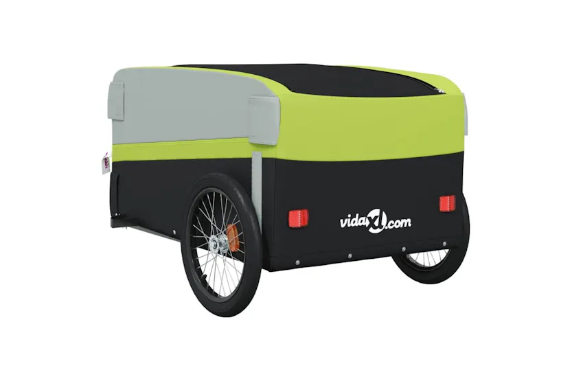 Vidaxl Bike Trailer Black And Green 45 Kg Iron Vidaxl Bike Trailer Black And Green 45 Kg Iron