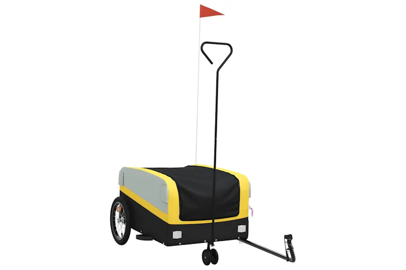 Vidaxl Bike Trailer Black And Yellow 45 Kg Iron Vidaxl Bike Trailer Black And Yellow 45 Kg Iron