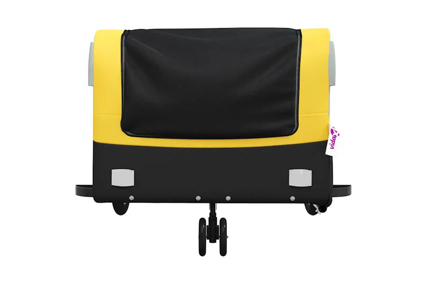 Vidaxl Bike Trailer Black And Yellow 45 Kg Iron Vidaxl Bike Trailer Black And Yellow 45 Kg Iron