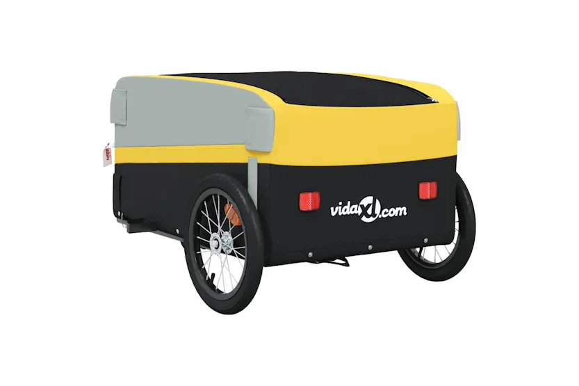 Vidaxl Bike Trailer Black And Yellow 45 Kg Iron Vidaxl Bike Trailer Black And Yellow 45 Kg Iron